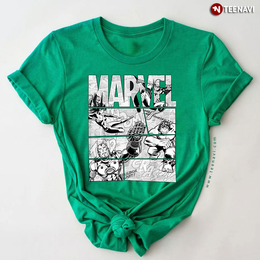 Marvel Avengers Retro Comic Graphic Design for Fans T-Shirt