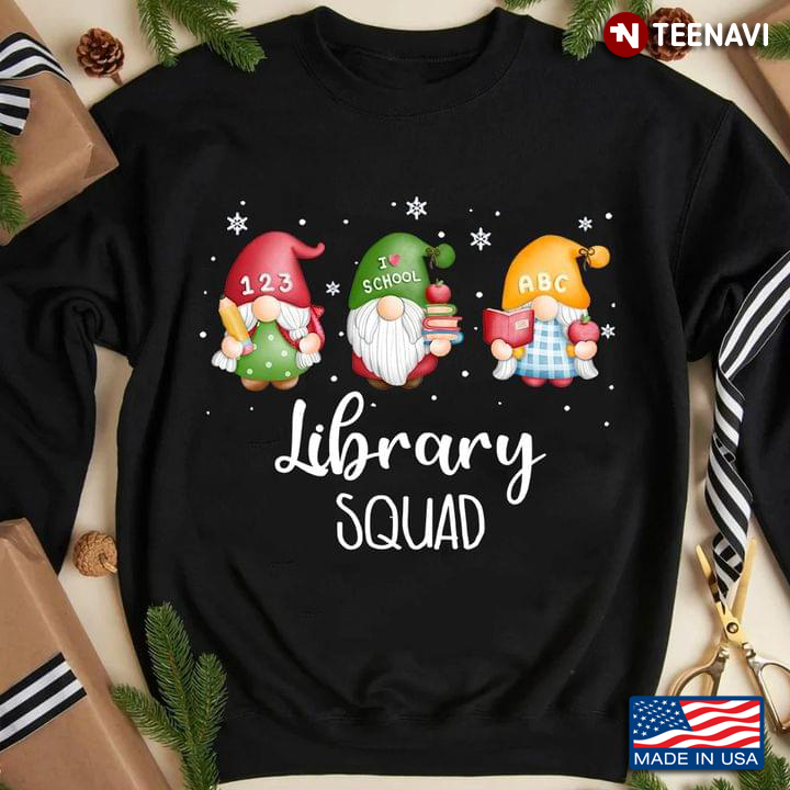 Library Squad Love School Teacher Funny Gnomes