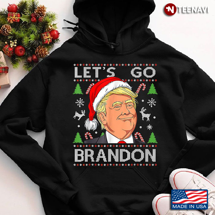 Let's Go Brandon Funny Trump Santa Claus Merry Christmas