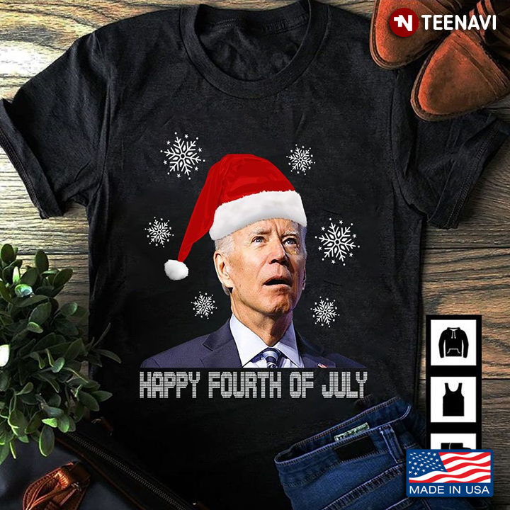 Happy Fourth Of July Independence Day Joe Biden Santa Merry Christmas
