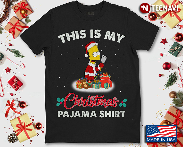 This Is My Christmas Pajama Shirt Funny Simpsons Santa Claus