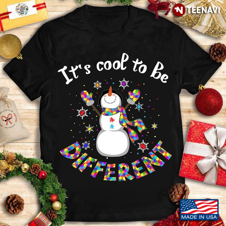 It's Cool To Be Different Snowman Autism Awareness Christmas