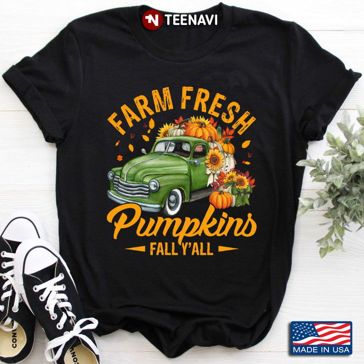 Farm Fresh Pumpkins Fall Y'all Truck Car Sunflowers