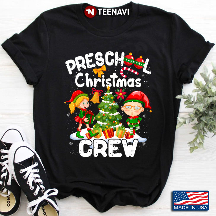 Preschool Christmas Crew Christmas Tree Merry Christmas For Student