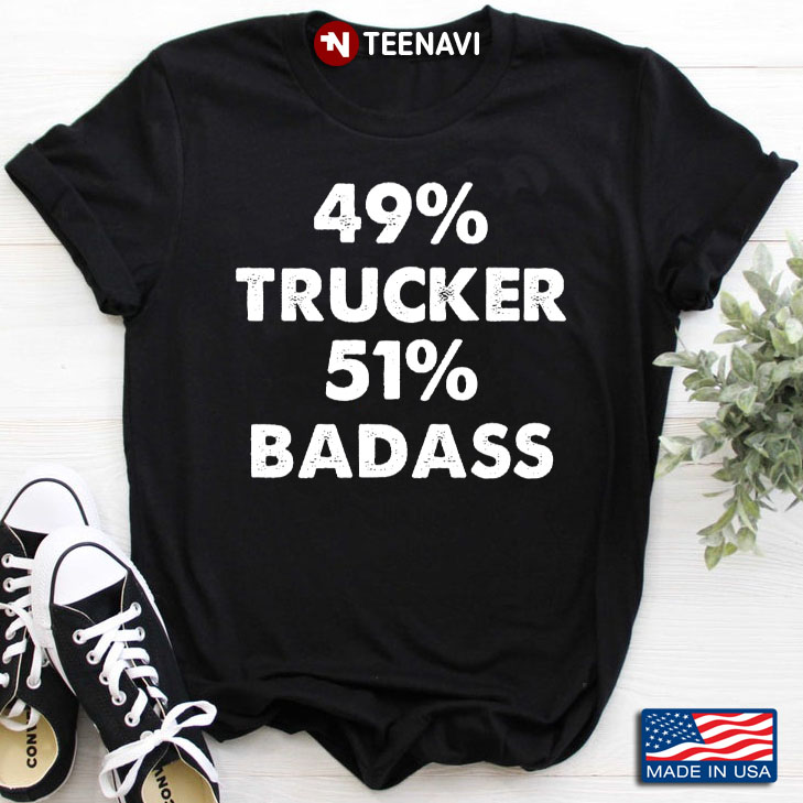 49%   Trucker   51% Badass Funny Banter Page A Day Daily Diary Agenda Scheduler