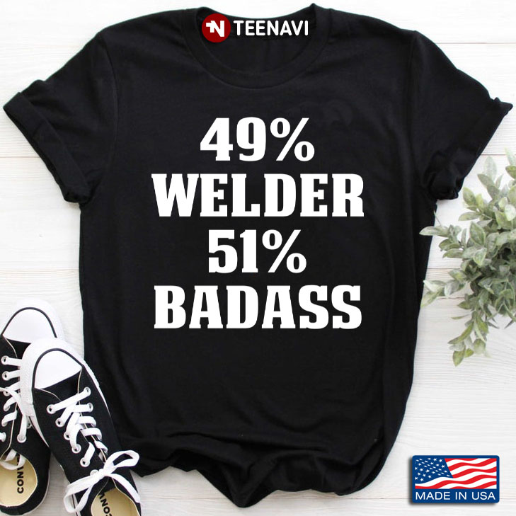 49%   Welder   51% Badass Funny Banter Page A Day Daily Diary Agenda Scheduler