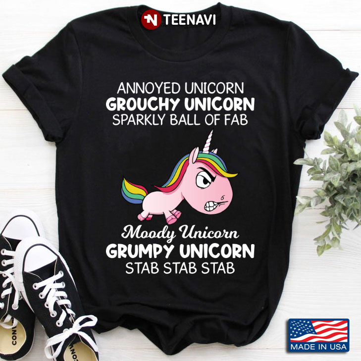 Annoyed Unicorn Grouchy Unicorn Sparkly  Ball Of Fab Moody Unicorn Grumpy Unicorn