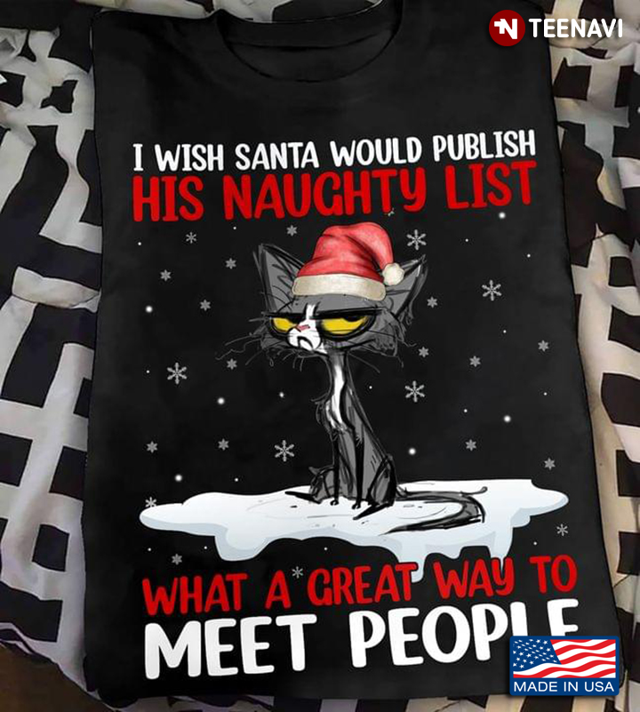 Christmas Grumpy Cat I Wish Would Publish His Naughty List What A Great Way To Meet People