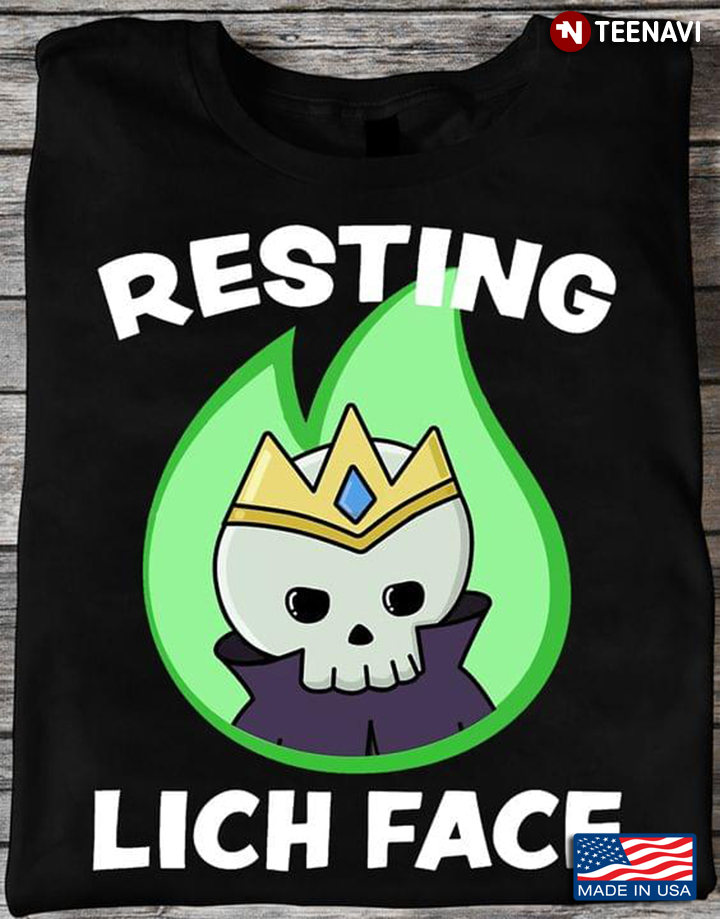 Resting Lich Face Skull King Role Playing Game