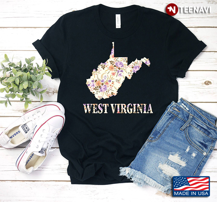 West Virginia Floral State Map