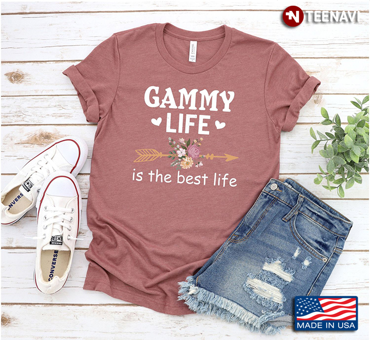 Gammy Life is The Best Floral Arrow