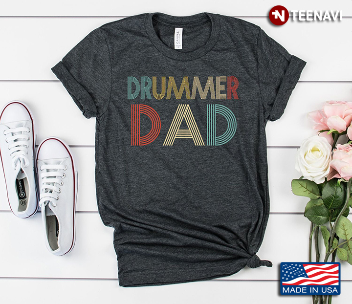 Drummer Dad Retro Style for Dad of Drummer