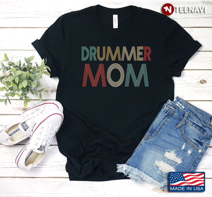 Drummer Mom Retro Style for Mom of Drummer