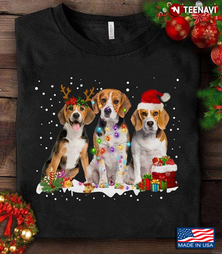 Lovely Beagles in Christmas Costumes for Dog Lover