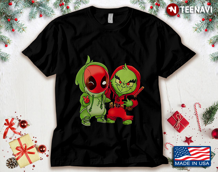 Deadpool And Grinch Cosplay Being Best Friends Merry Christmas