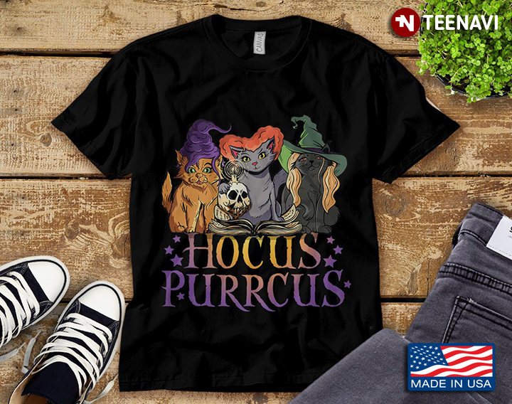 Hocus Purrcus Halloween Witch Cats Funny Parody