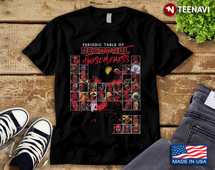 Marvel Deadpool Periodic Table Of Awesomeness Gift for Fans