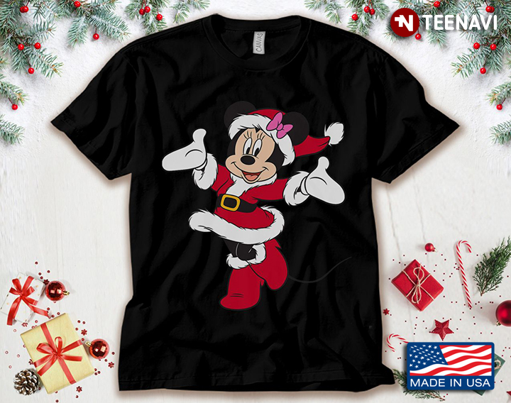 Disney Santa Minnie Mouse Happy Christmas Holiday