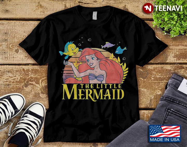 Disney The Little Mermaid Ariel And Flounder Sunset