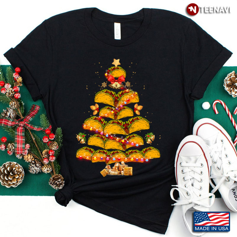 Taco Christmas Tree Funny for Mexican Food Lover