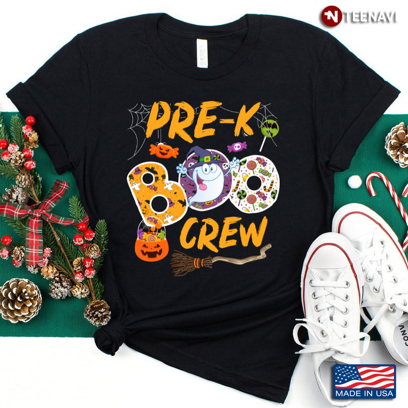 Halloween Pre-K Boo Crew Funny for Teacher Kid T-Shirt