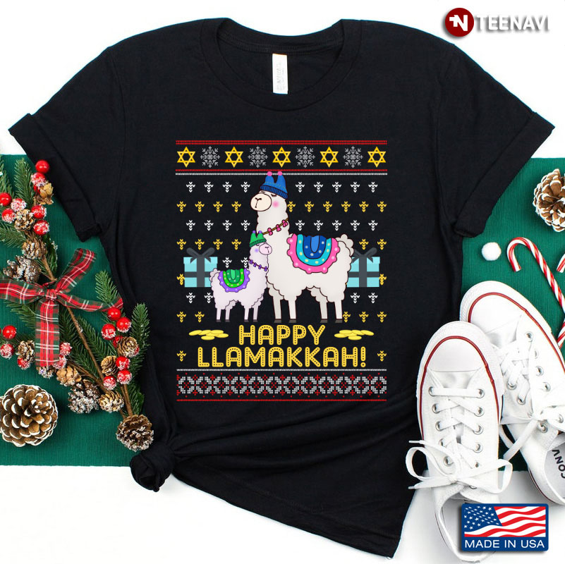 Happy Llamakkah Funny Llama for Jewish