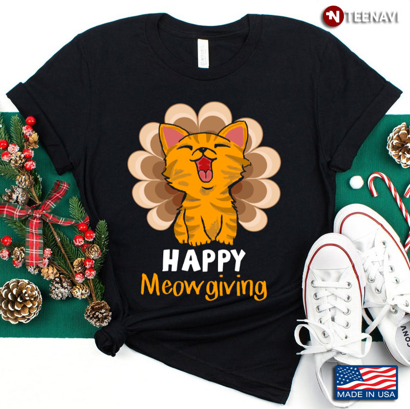 Happy Meowgiving Lovely Cat Turkey Thanksgiving Gift