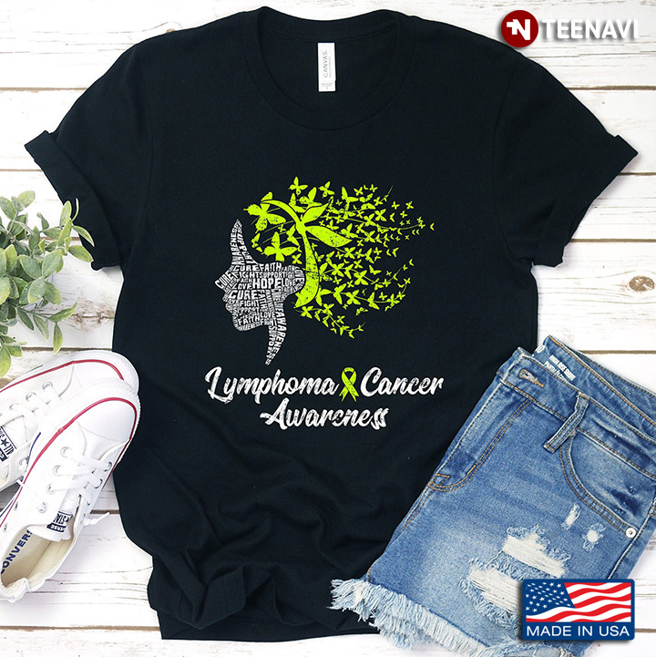 Beautiful Lady Butterflies Lymphoma Cancer Awareness