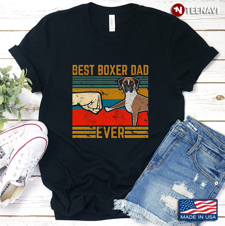 Vintage Best Boxer Dad Ever for Dog Lover