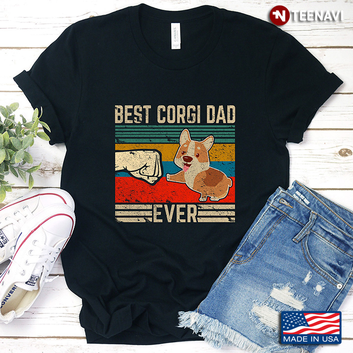 Vintage Best Corgi Dad Ever for Dog Lover