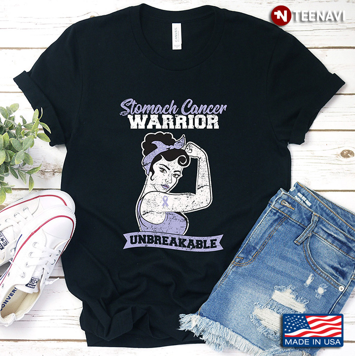 Strong Girl Stomach Cancer Warrior Unbreakable Stomach Cancer Awareness