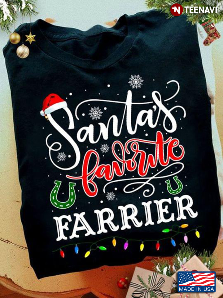 Christmas Santa’s Favorite Farrier Cool Style for Farrier
