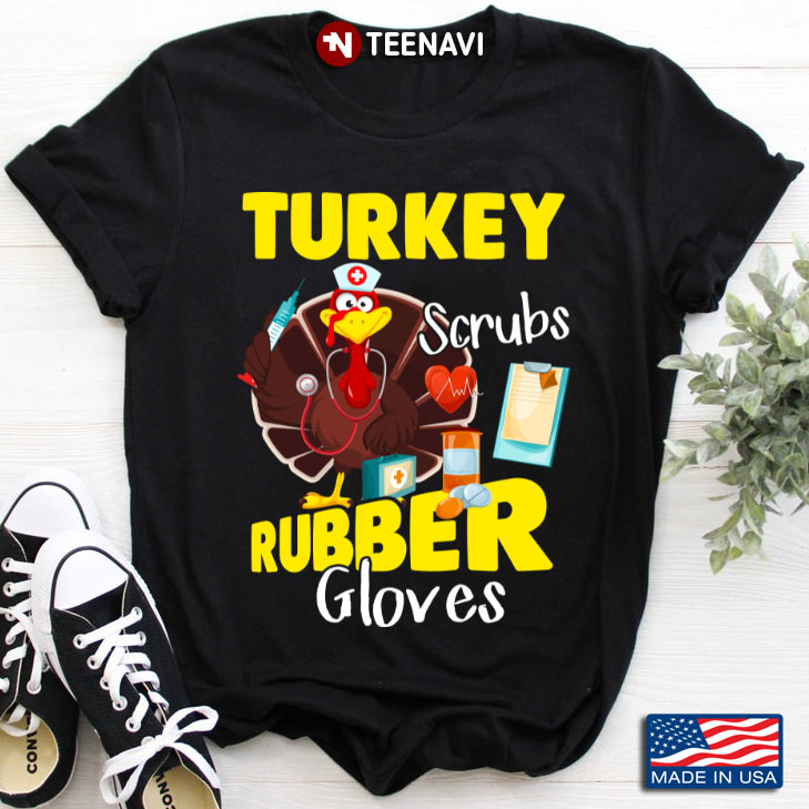 Thanksgiving Turkey Scrubs Rubber Gloves New Version