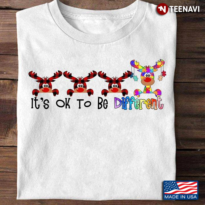 Funny Puzzle Funny Reindeer It’s Ok To Be Different