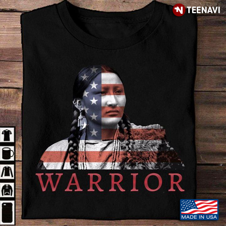 Native American Flag Warrior