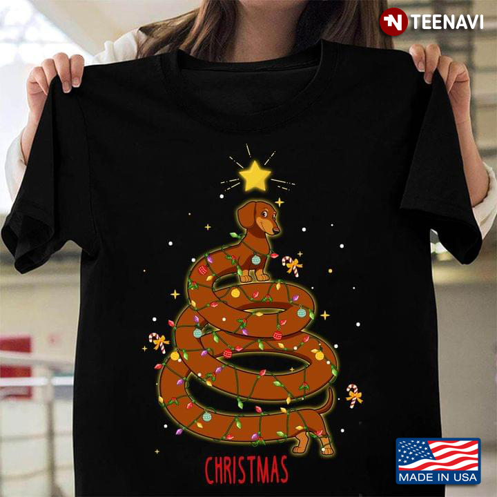 Funny  Dachshund Christmas Tree Gift For Holiday