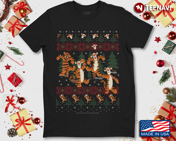5 Funny Tigers On Christmas Gift For Holiday