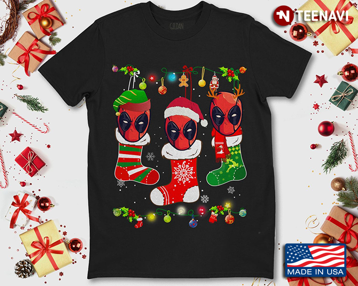 Socks Deadpool Cartoon Gift For Christmas
