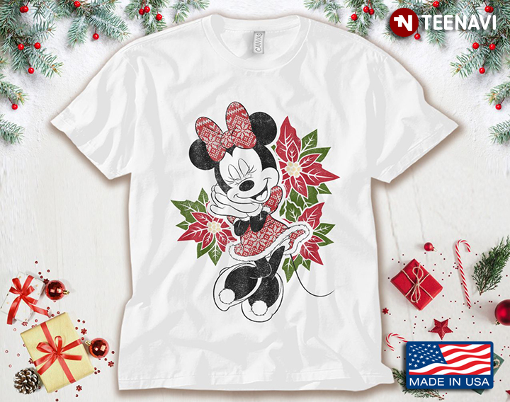 New Version Snowflake Minnie Mouse Lovely Disney Gift For Holiday