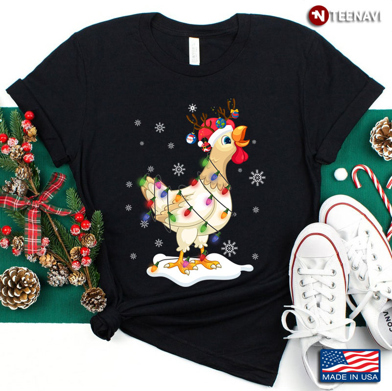 Merry Christmas Rooster Funny Gift For X’mas
