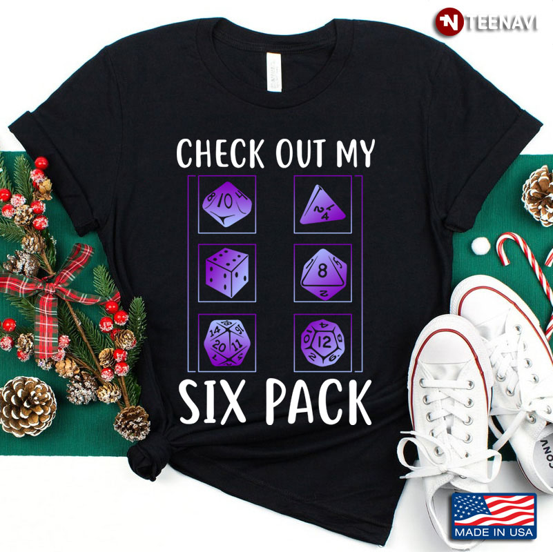 Check Out My Six Pack Funny Gift For Dice Lover