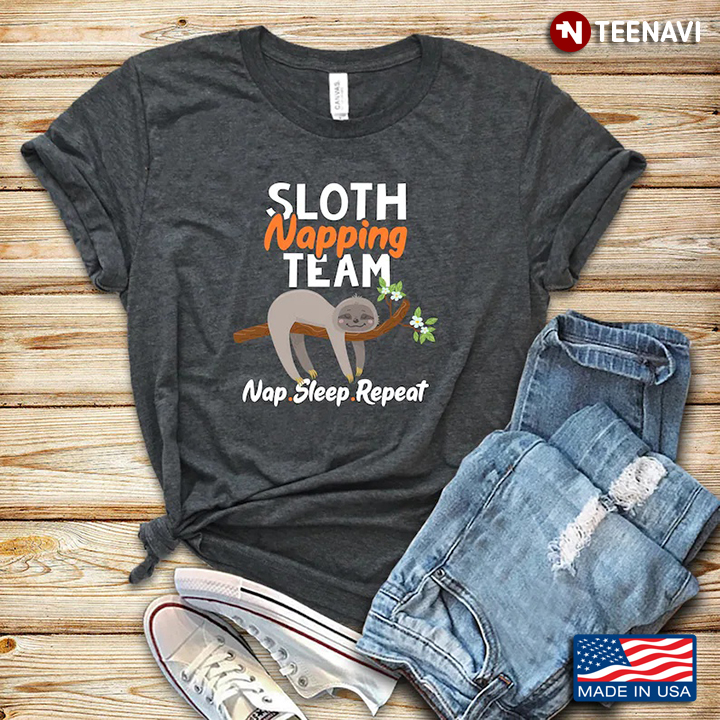 Sloth Napping Team Nap Sleep Repeat for Animal Lover