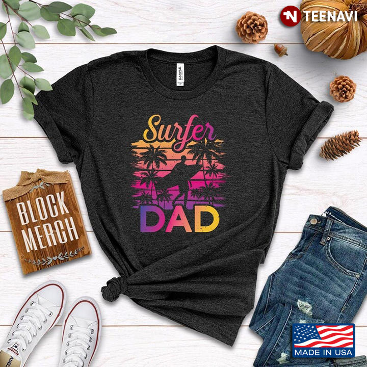 Vintage Surfer Dad Surfing Lover for Father's Day