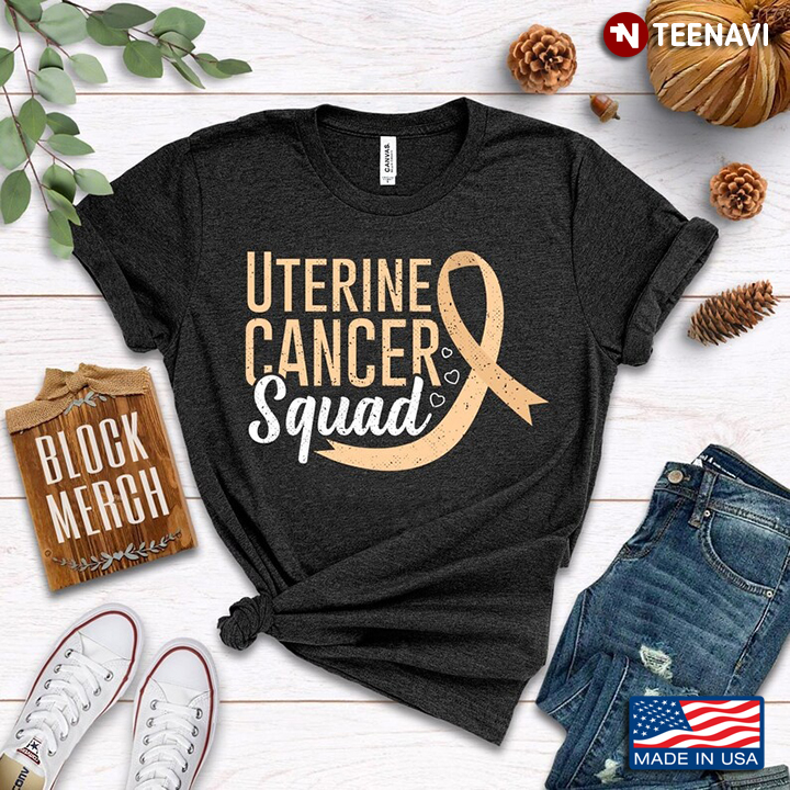 Uterine Cancer Squad Peach Ribbon