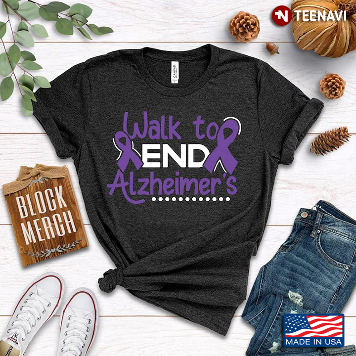 Walk To End Alzheimer's Purple Ribbon Alzheimer's Disease Awareness