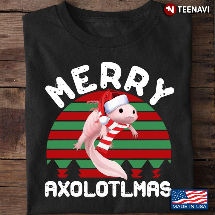 Vintage Merry Axolotlmas Axolotl for Animal Lover