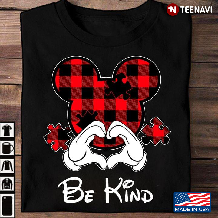 Mickey Mouse Face Be Kind Autism Awareness