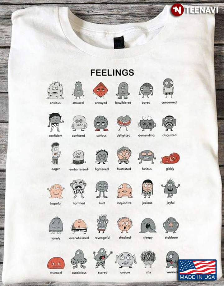 Feelings Types Of Emotions Funny Design