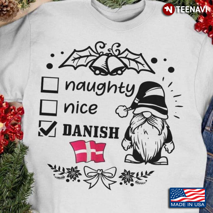 Gnome Naughty Nice Danish for Christmas