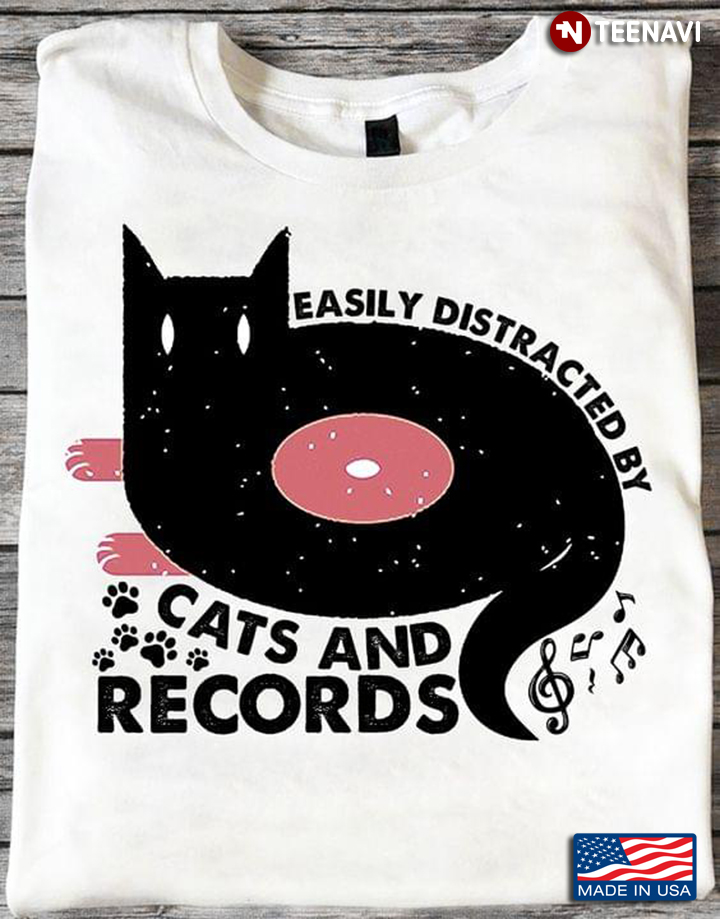 Easily Distracted By Cats And Records